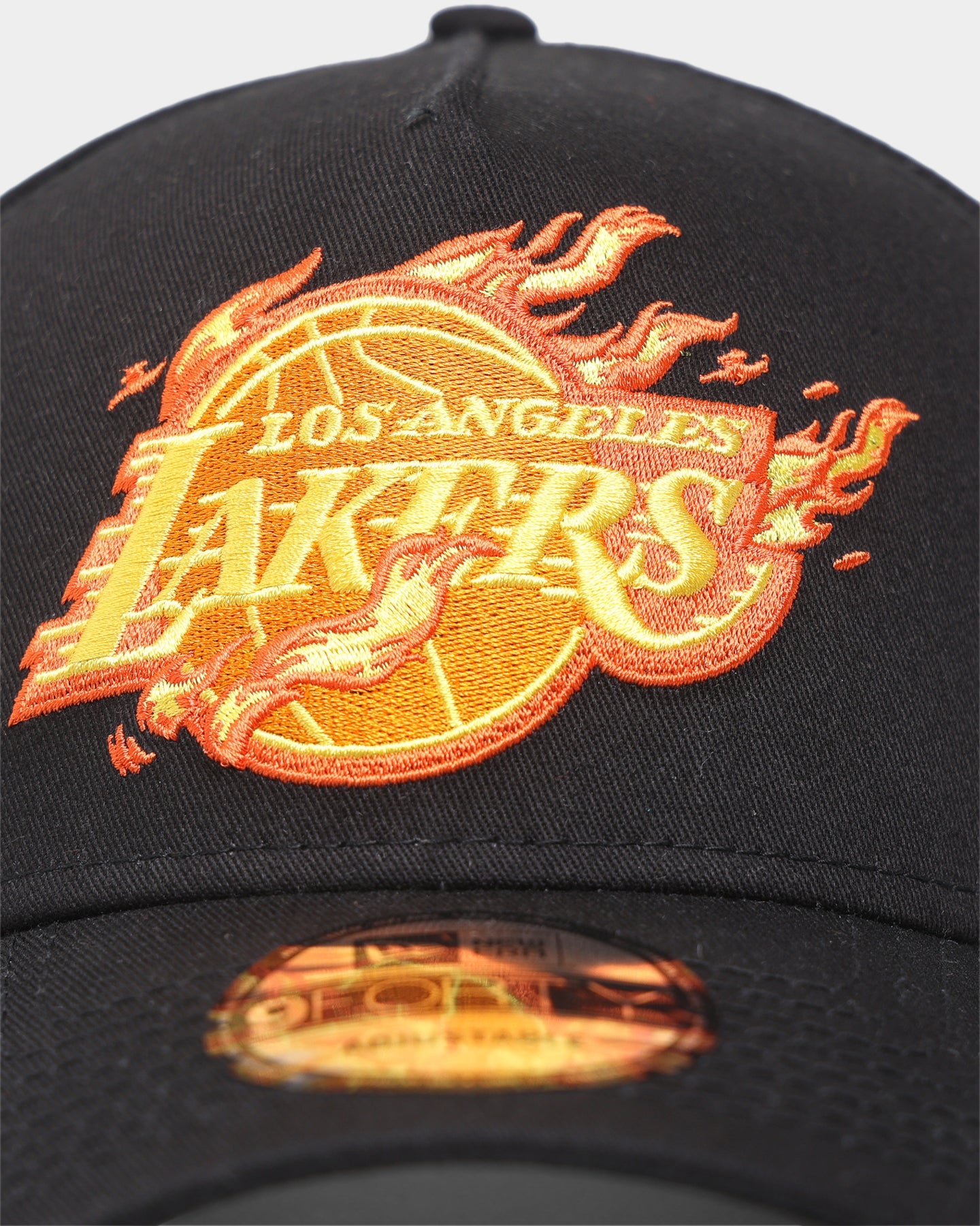 New Era Los Angeles Lakers 'Flamin' Hot' 9FORTY A-Frame Snapback Black/Flame