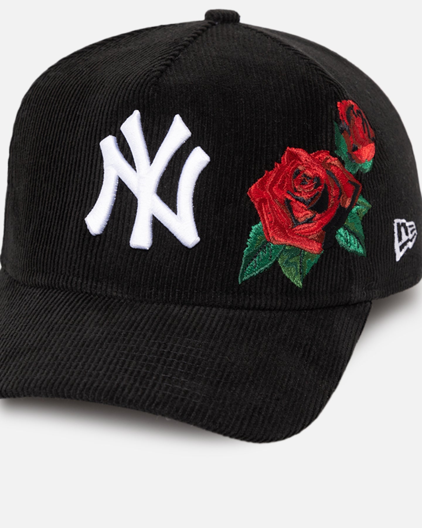 New Era New York Yankees 'Corduroy Roses' Golfer Pre-Curved Snapback Black Corduroy/White