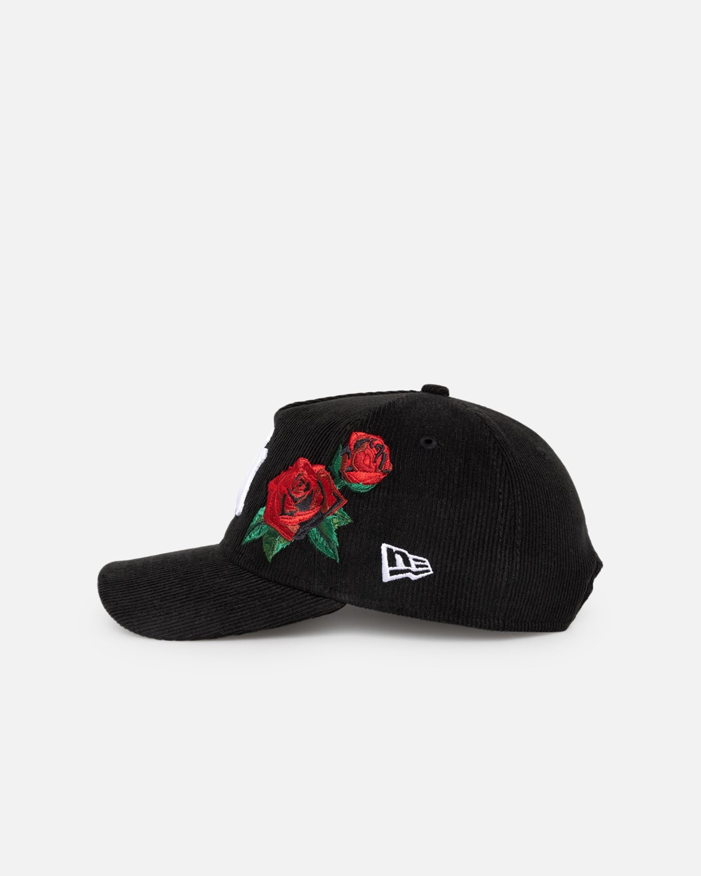 New Era New York Yankees 'Corduroy Roses' Golfer Pre-Curved Snapback Black Corduroy/White