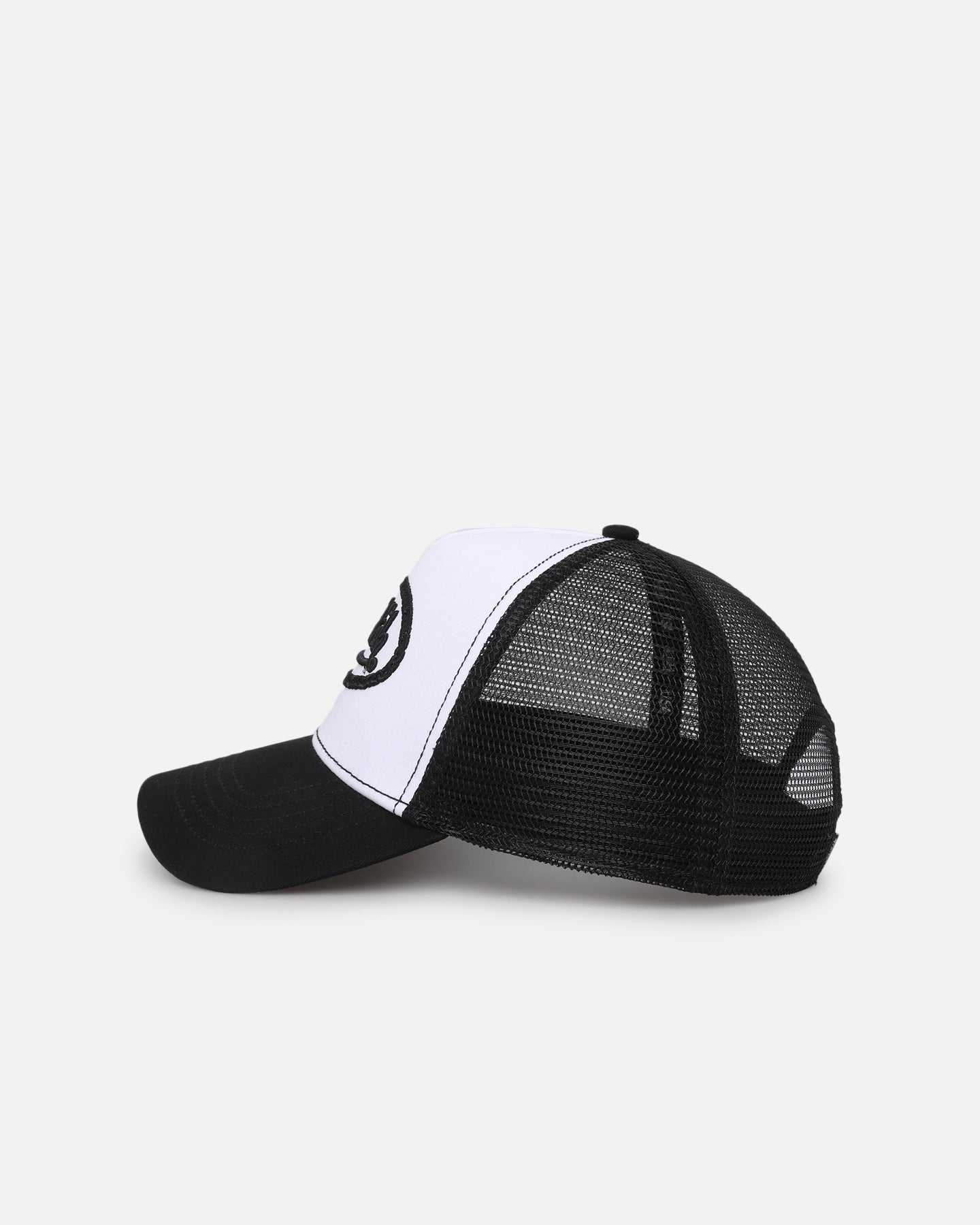 Von Dutch Unisex Trucker Snapback Hat Black/White