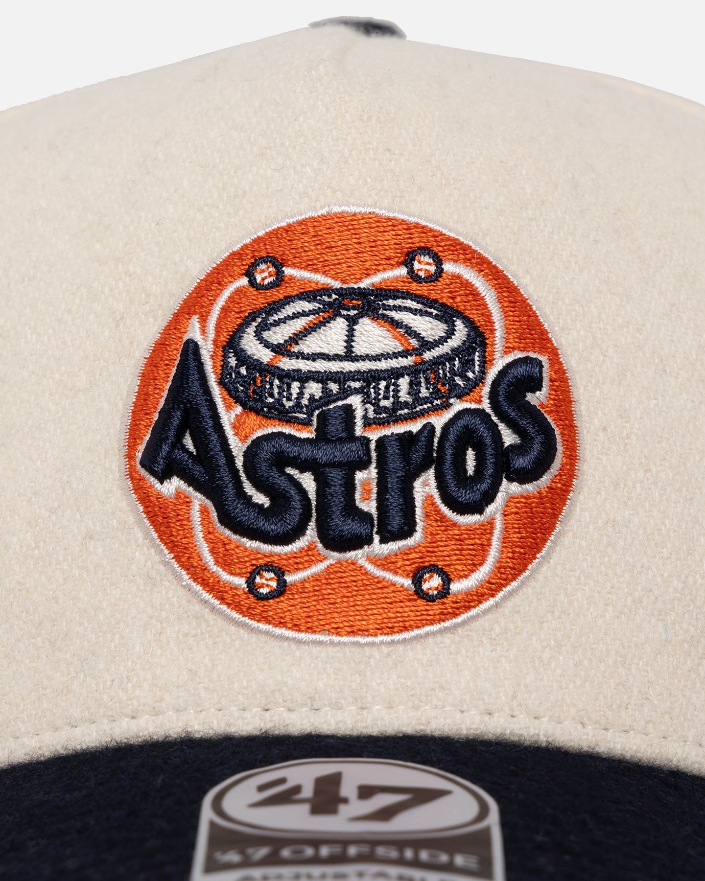 47 Brand Houston Astros 'Wooly Offside DT' Sure Shot Snapback Natural/Navy