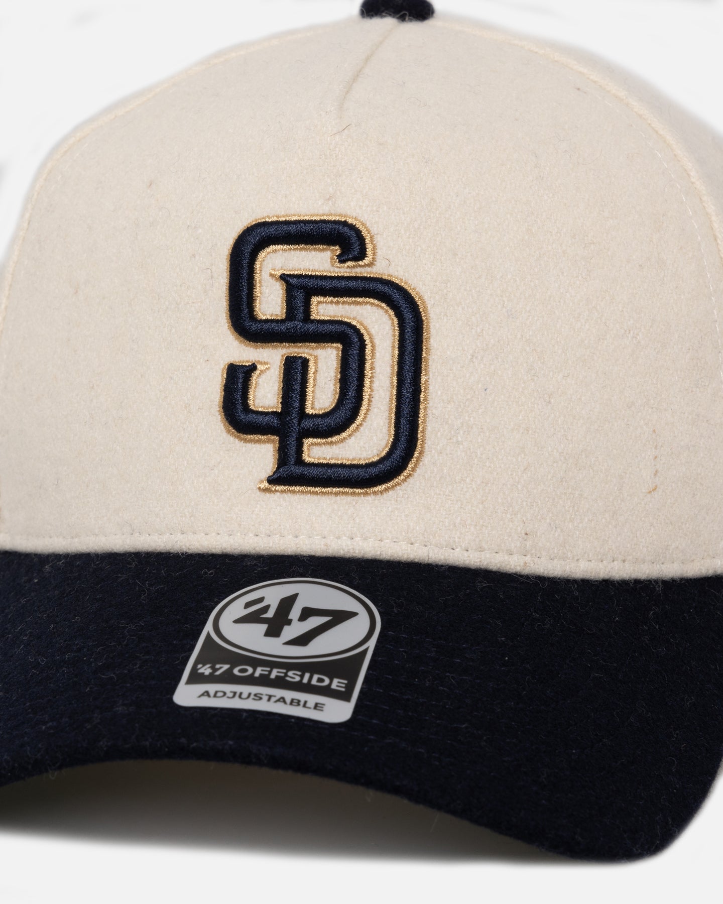 47 Brand San Diego Padres 'Wooly Offside DT' Sure Shot Snapback Natural/Navy