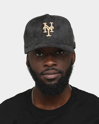 New Era New York Mets 'Black/Tan Suede' 9FORTY K-Frame Strapback
