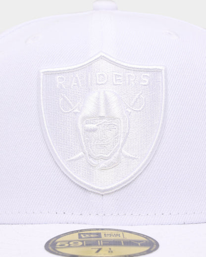 New Era Las Vegas Raiders 'White On White' 59FIFTY Fitted White/White