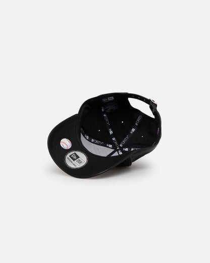 New Era Los Angeles Dodgers 'PU Leather' 9FORTY K-Frame Strapback Black/White
