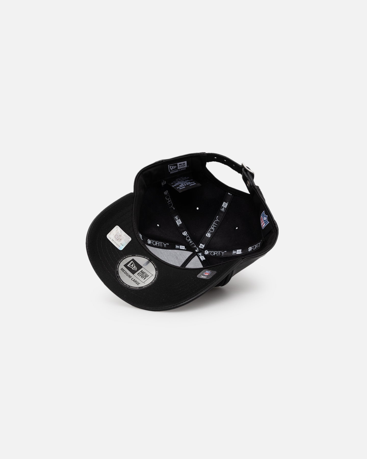 New Era Las Vegas Raiders 'PU Leather' 9FORTY K-Frame Strapback Black/White