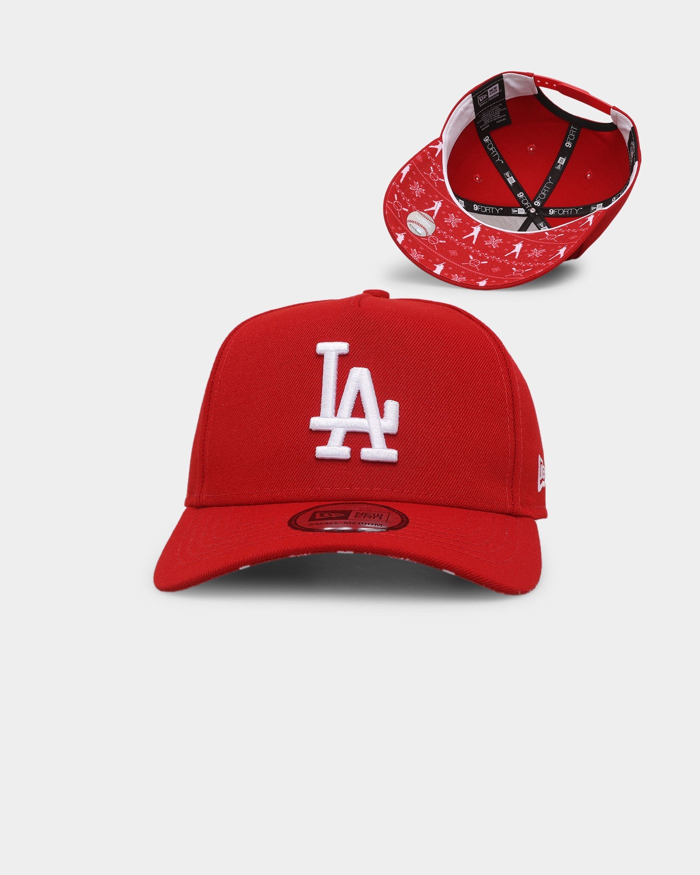 New Era Los Angeles Dodgers 'Fairisle' 9FORTY K-Frame Snapback Red/White