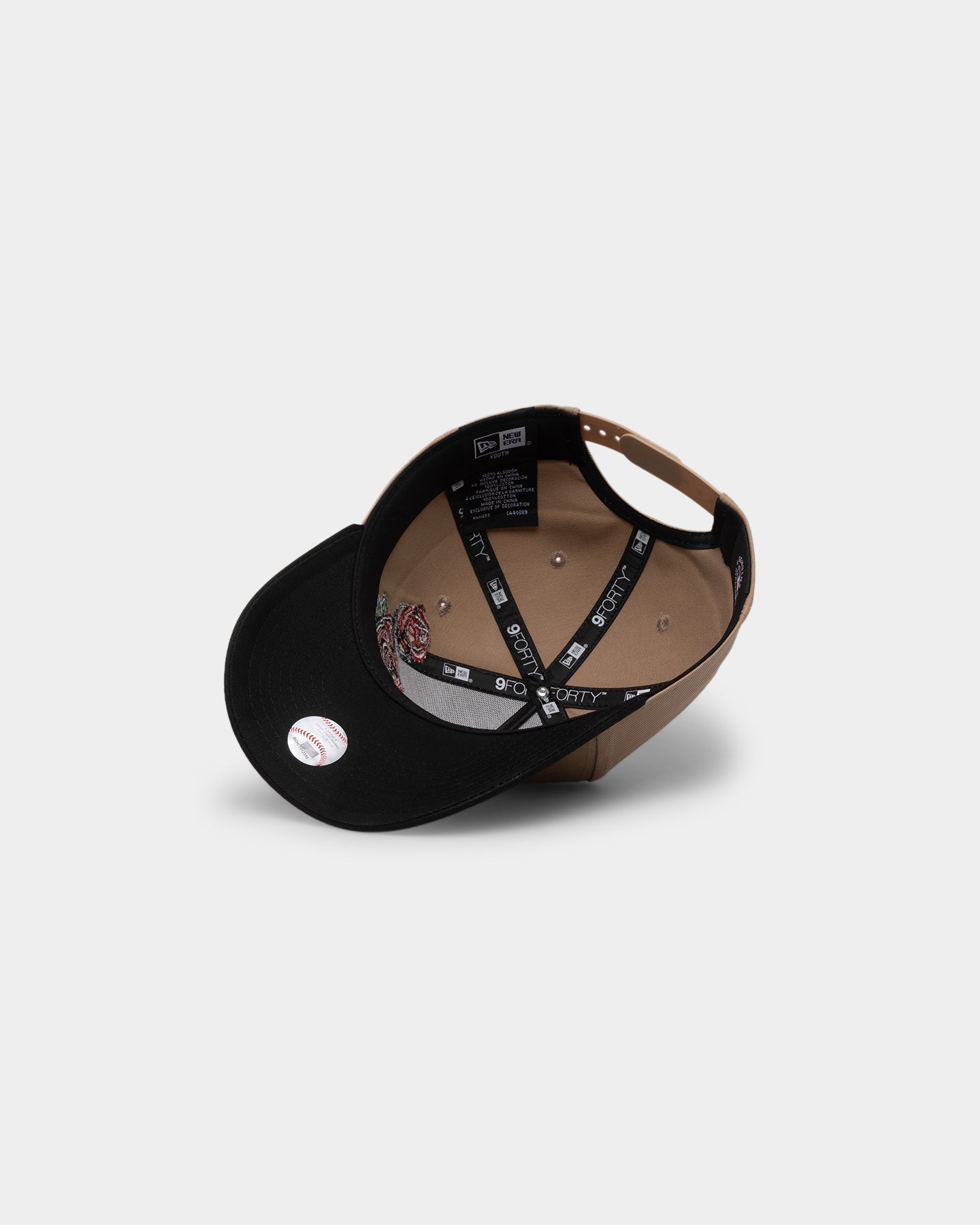 New Era Kids' Los Angeles Dodgers 'Tumbleweed Roses' 9FORTY A-Frame Snapback Camel/Black/Stone