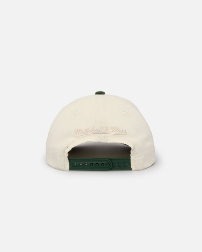 Mitchell & Ness Seattle SuperSonics Go Team Go OG Corduroy Snapback Light Cream/Green