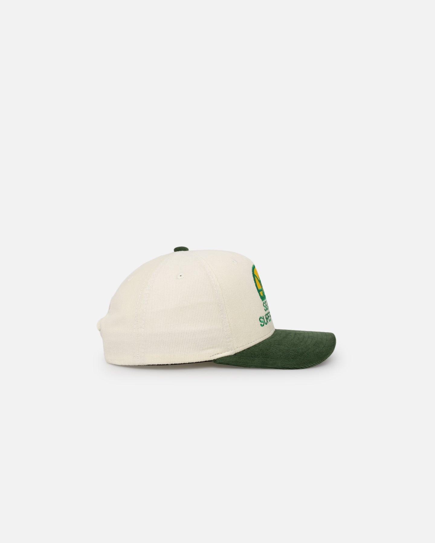 Mitchell & Ness Seattle SuperSonics Go Team Go OG Corduroy Snapback Light Cream/Green