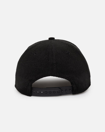 New Era Las Vegas Raiders 'Corduroy Roses' Golfer Pre-Curved Snapback Black Corduroy/White