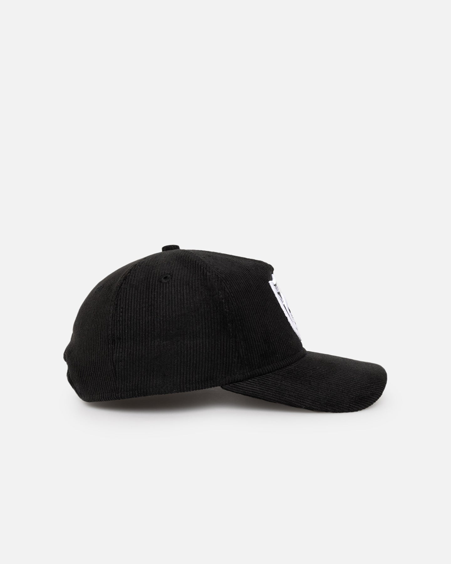New Era Las Vegas Raiders 'Corduroy Roses' Golfer Pre-Curved Snapback Black Corduroy/White