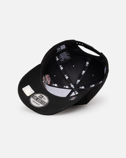New Era Las Vegas Raiders 'Corduroy Roses' Golfer Pre-Curved Snapback Black Corduroy/White