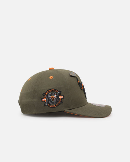 Mitchell & Ness Chicago Bulls 'Harmony of Hues' Pro Crown Snapback Olive/Orange