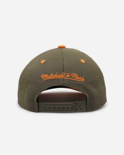 Mitchell & Ness Miami Heat 'Harmony of Hues' Pro Crown Snapback Olive/Orange