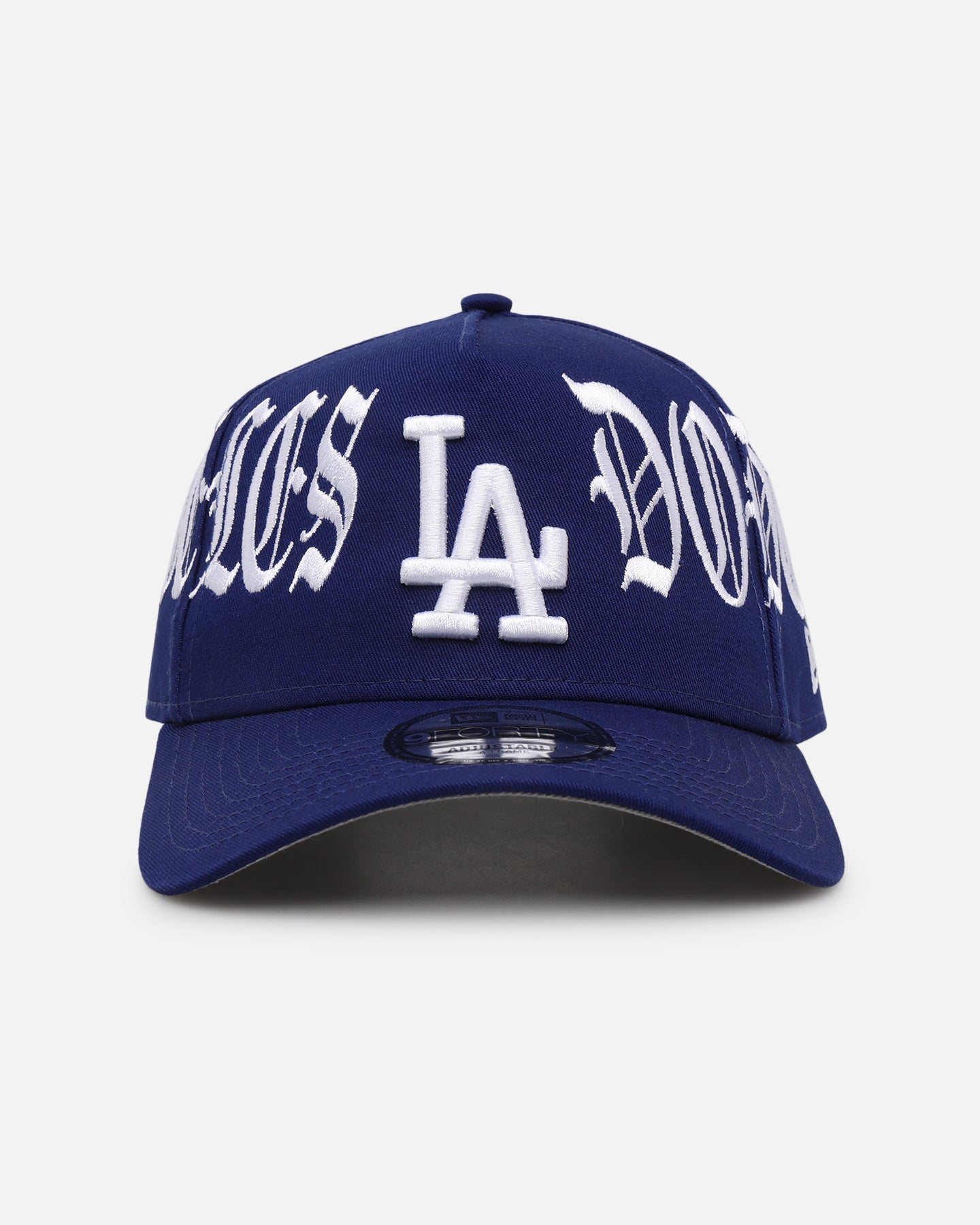New Era Los Angeles Dodgers 'Gothic Script' 9FORTY A-Frame Snapback Dark Royal/Grey
