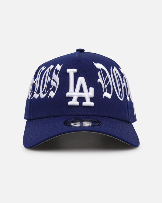 New Era Los Angeles Dodgers 'Gothic Script' 9FORTY A-Frame Snapback Dark Royal/Grey