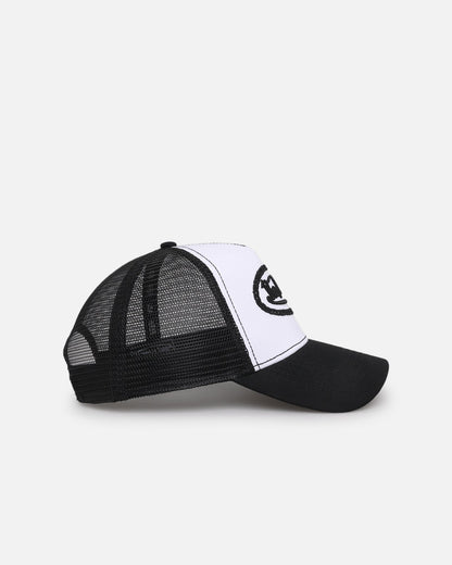 Von Dutch Unisex Trucker Snapback Hat Black/White