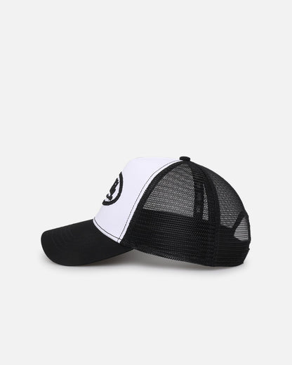 Von Dutch Unisex Trucker Snapback Hat Black/White
